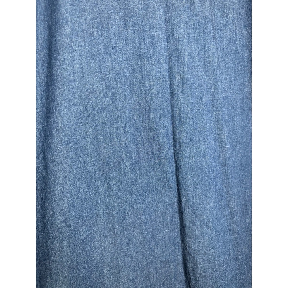 Anne Klein Women's Denim Chambray Shirt Dress Zipper Pockets Plus Size 3X - Picture 5 of 6